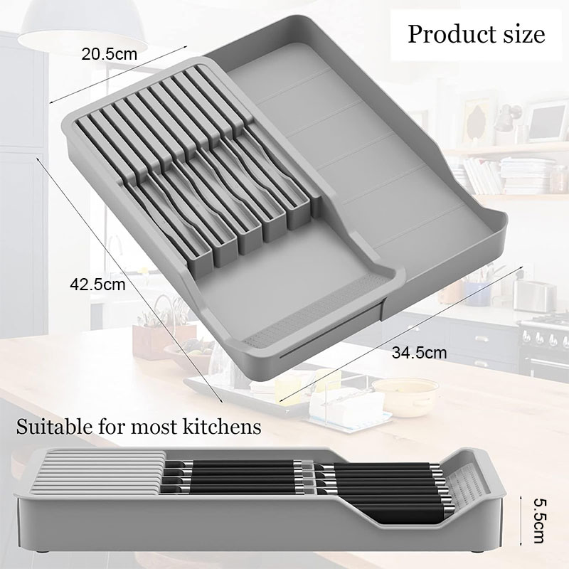 拡張可能なオーガナイザー付きナイフブロックホルダー、キッチン - Kitchen Gadgets Hacks のレビューと価格