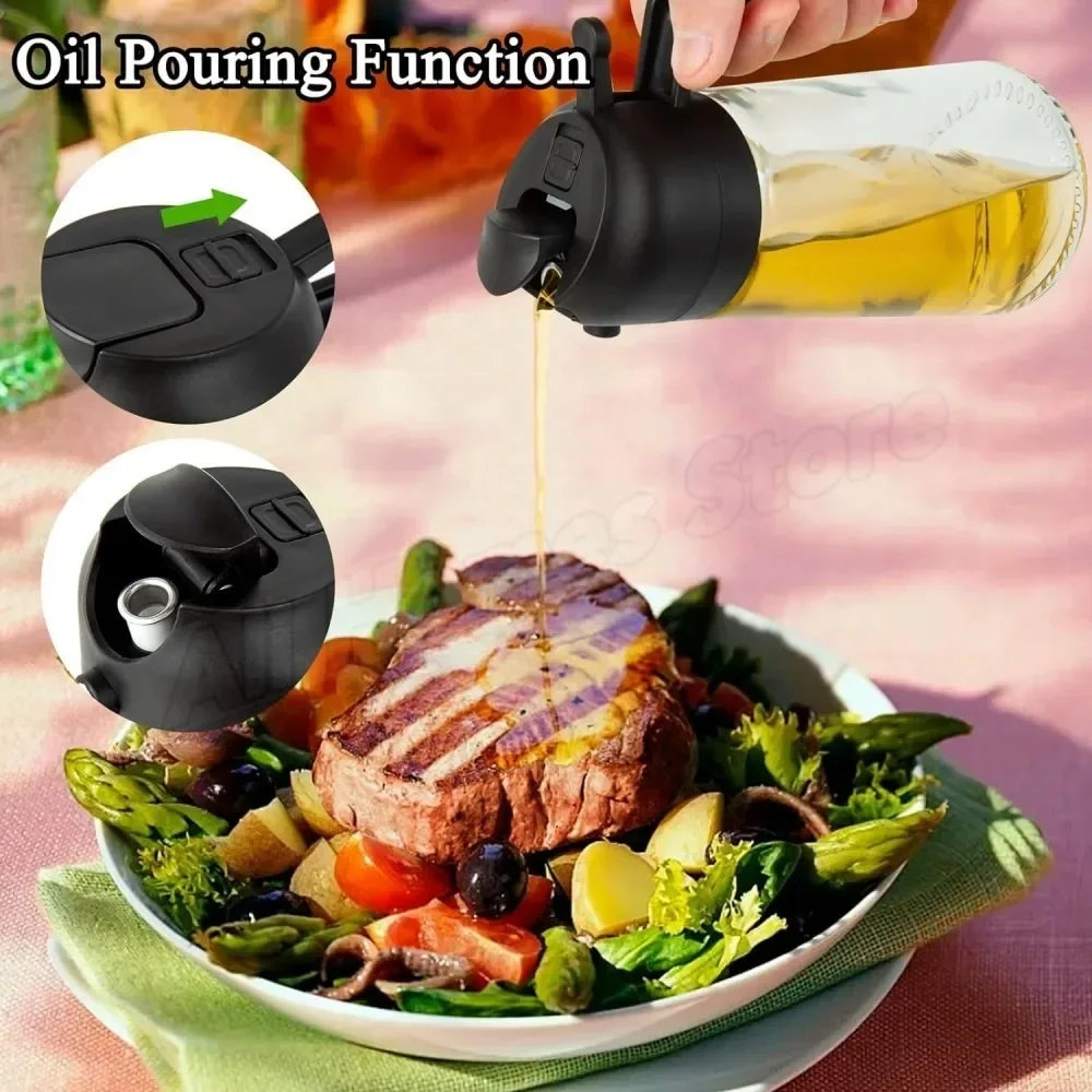 2in1 プラスチック製オイルスプレーヤー 500ml クッ - Kitchen Gadgets Oil Spray のレビューと価格