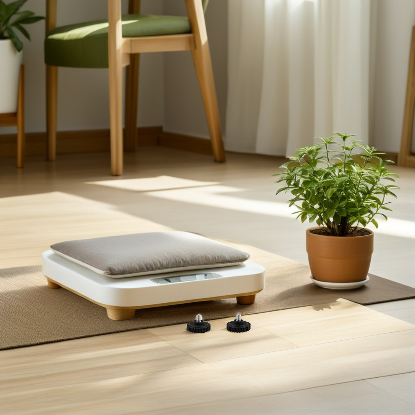 電子スケール用滑り止めゴム製の交換用脚8個。ネジで固定でき、 - Digital Kitchen Scale のレビューと価格