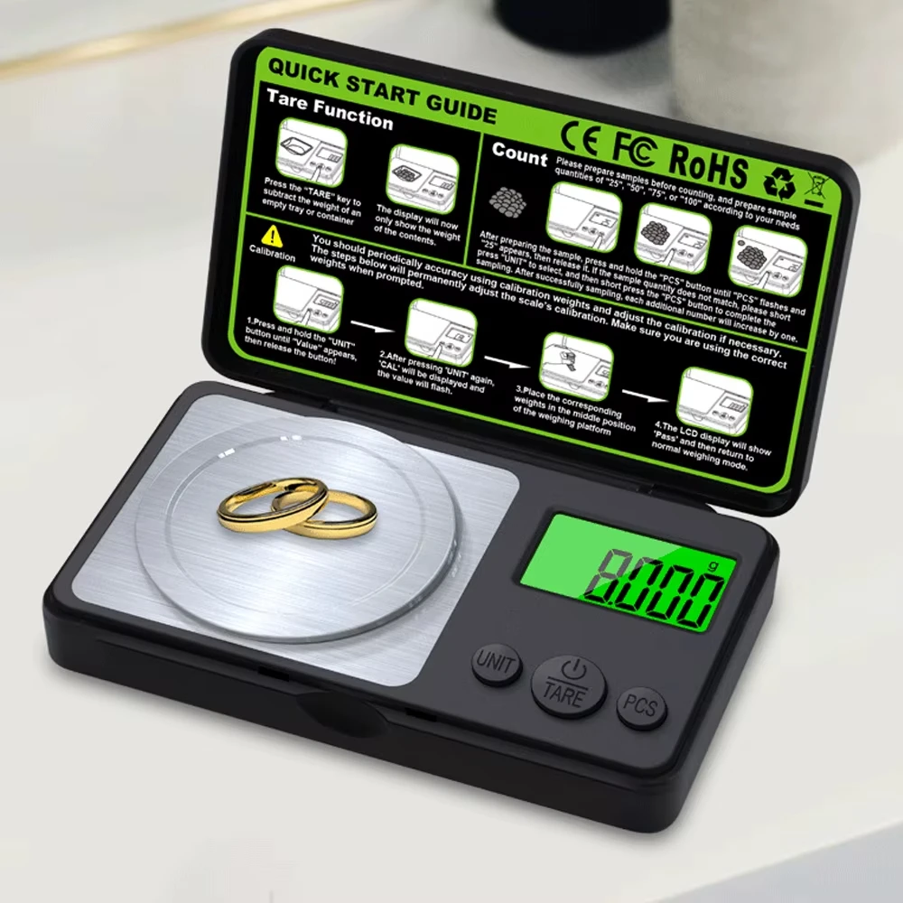 ミニデジタルスケールジュエリーミリグラムスケールポータブルキ - Digital Kitchen Scale のレビューと価格